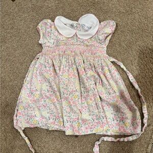 Floral Kids Dress with White Collar